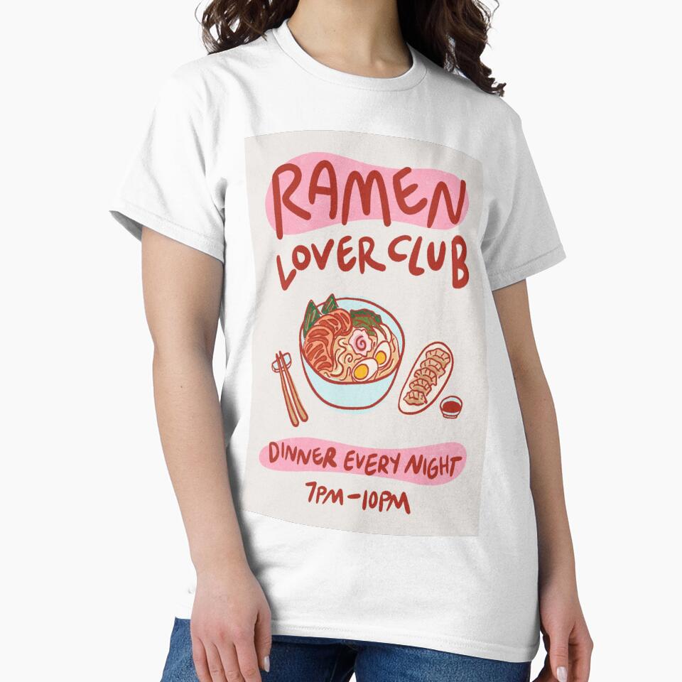 ramen, ramen lover, dumplings, soy sauce, japan. kitchen, food lover, fork, noodles, asian, funny, cute, kitchen print by peachcakecanvas