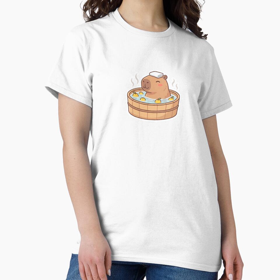 Kawaii Capybara Yuzu Bath - Zen Onsen Sticker by Stickers à gogo