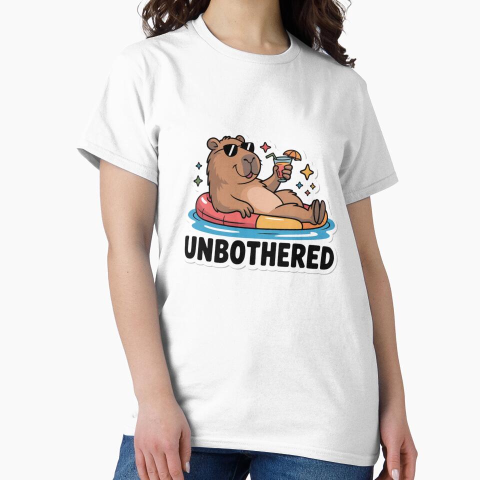 Unbothered — Funny Relaxed Capybara by Monday Duck
