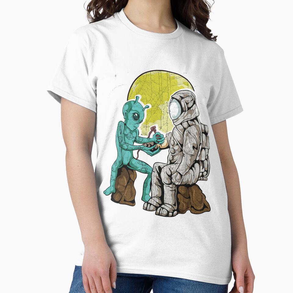 Alien Inking Astronaut Tattoo Vintage Tattoo Artist by Qudkin