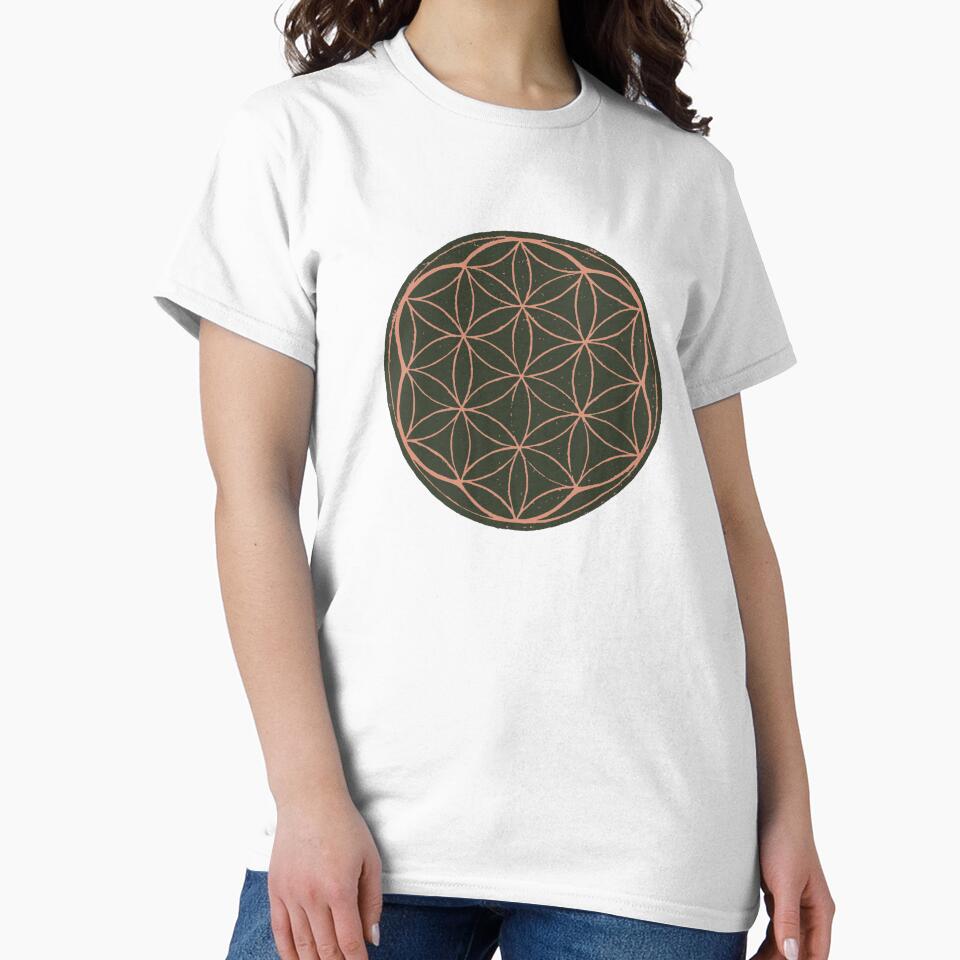 Flower of Life Linocut - Pine + Fawn by Irene Estelle