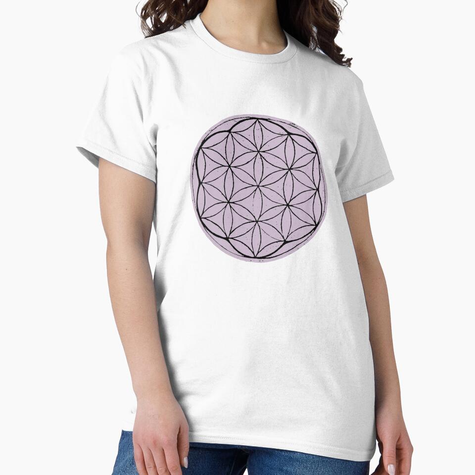 Flower of Life Linocut - Dust + Coal by Irene Estelle