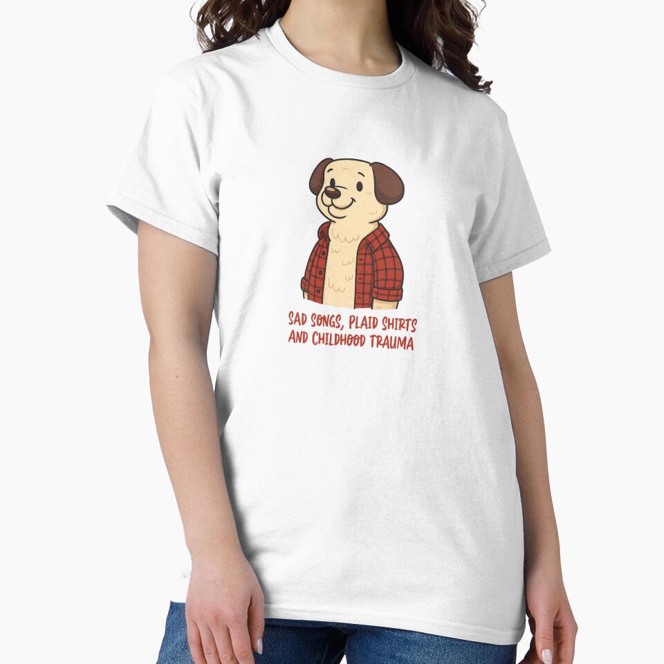 Sad Songs, Plaid Shirts & Childhood Trauma – Flannel Dog by CanSparkleArt