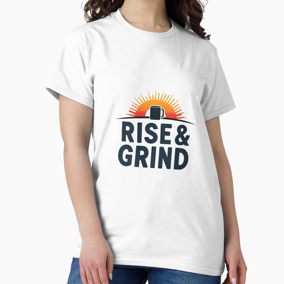 Rise and Grind | Motivational Coffee Quote | Morning Coffee Gift by The Print Hub