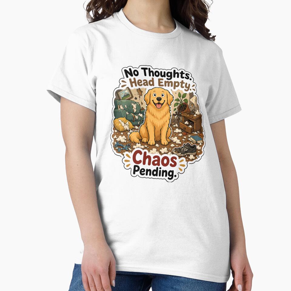 Golden Retriever No Thoughts Head Empty Chaos by Gentlestate