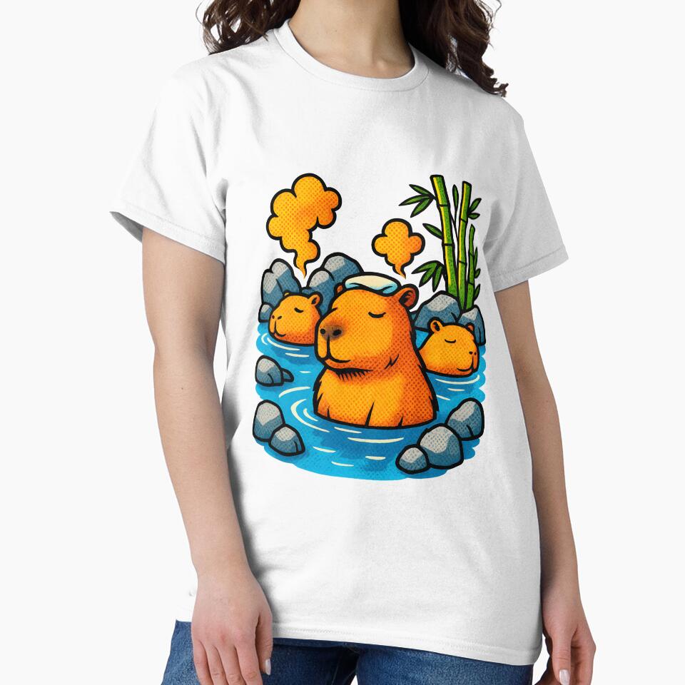 Zen Capybara Halftone Chill by shockSpot