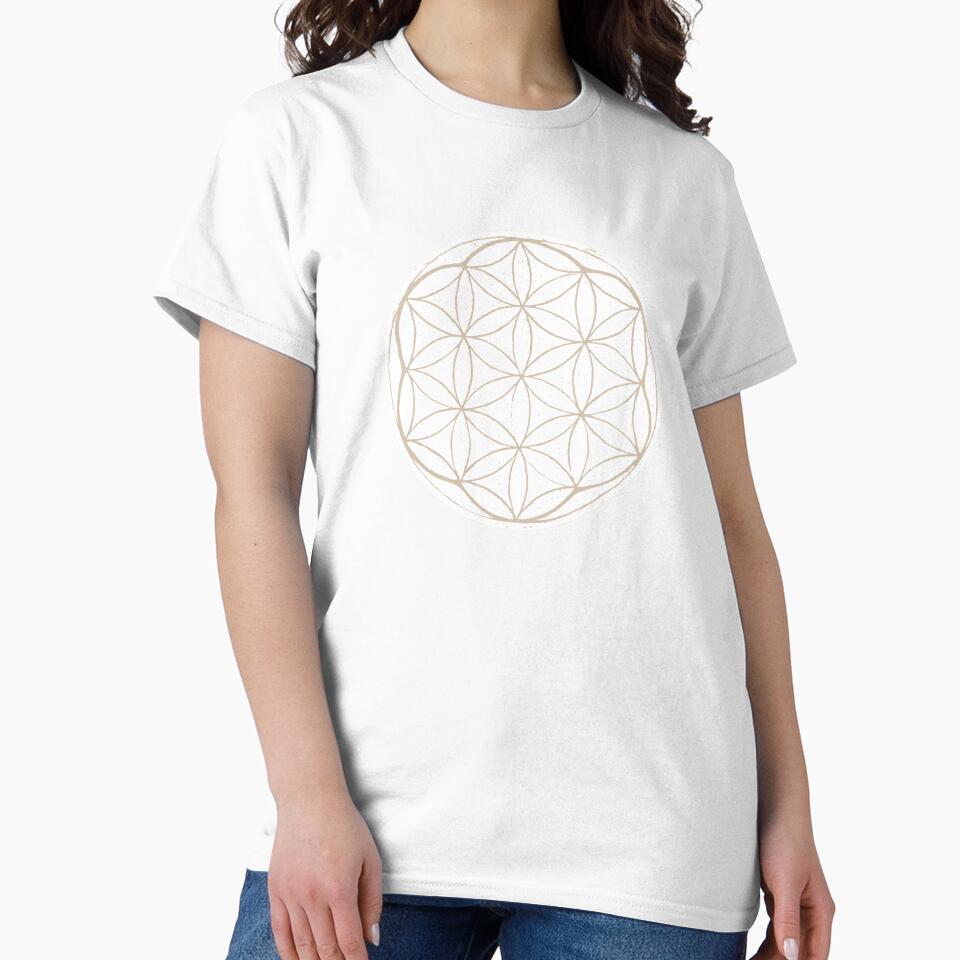 Flower of Life Linocut - Snow + Dove by Irene Estelle