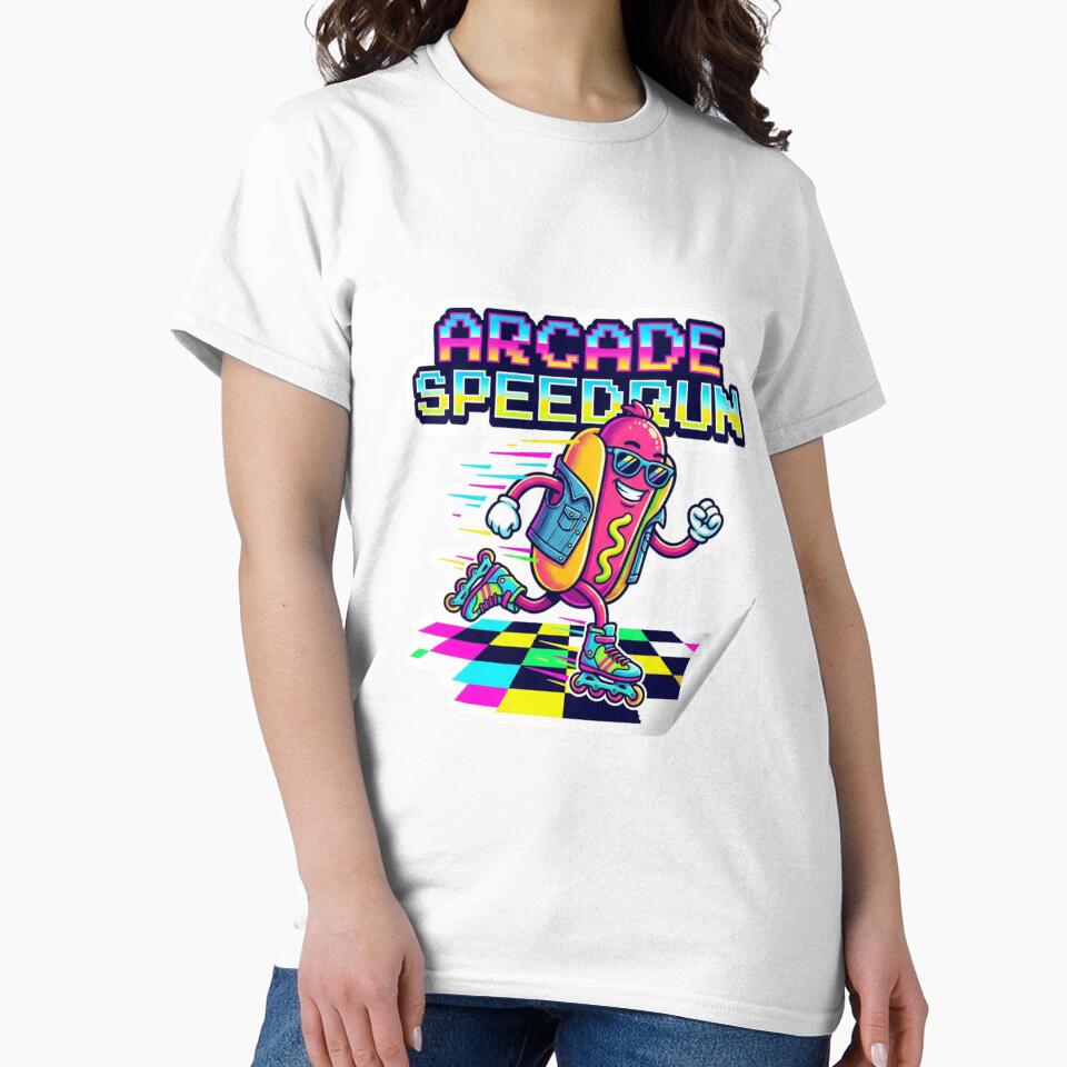 Arcade Speedrun Hot Dog - 90s Retro Mascot by AI Experiment Lab