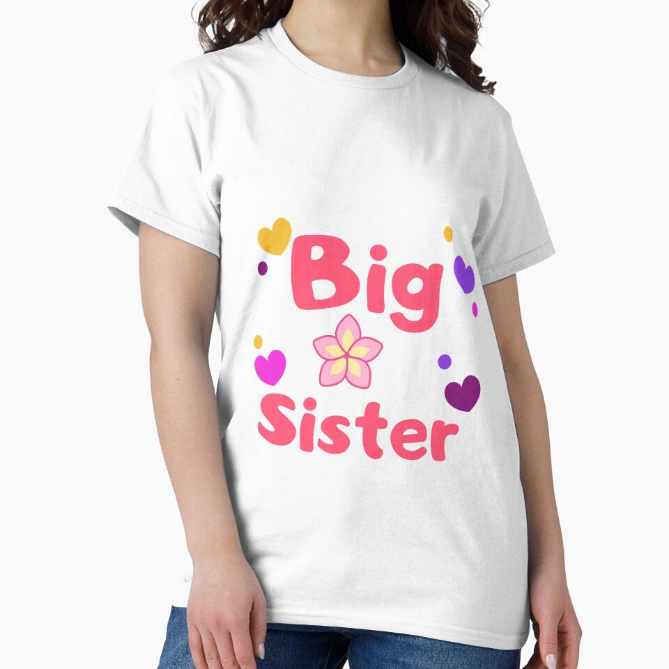 Big Sister New Baby Announcement Tee Big Sister Finally for Future Big Sister by Kaladzishop