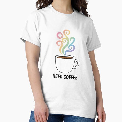 "Need coffee" ||Pastel Rainbow Swirl Aesthetic by TeerificThreads