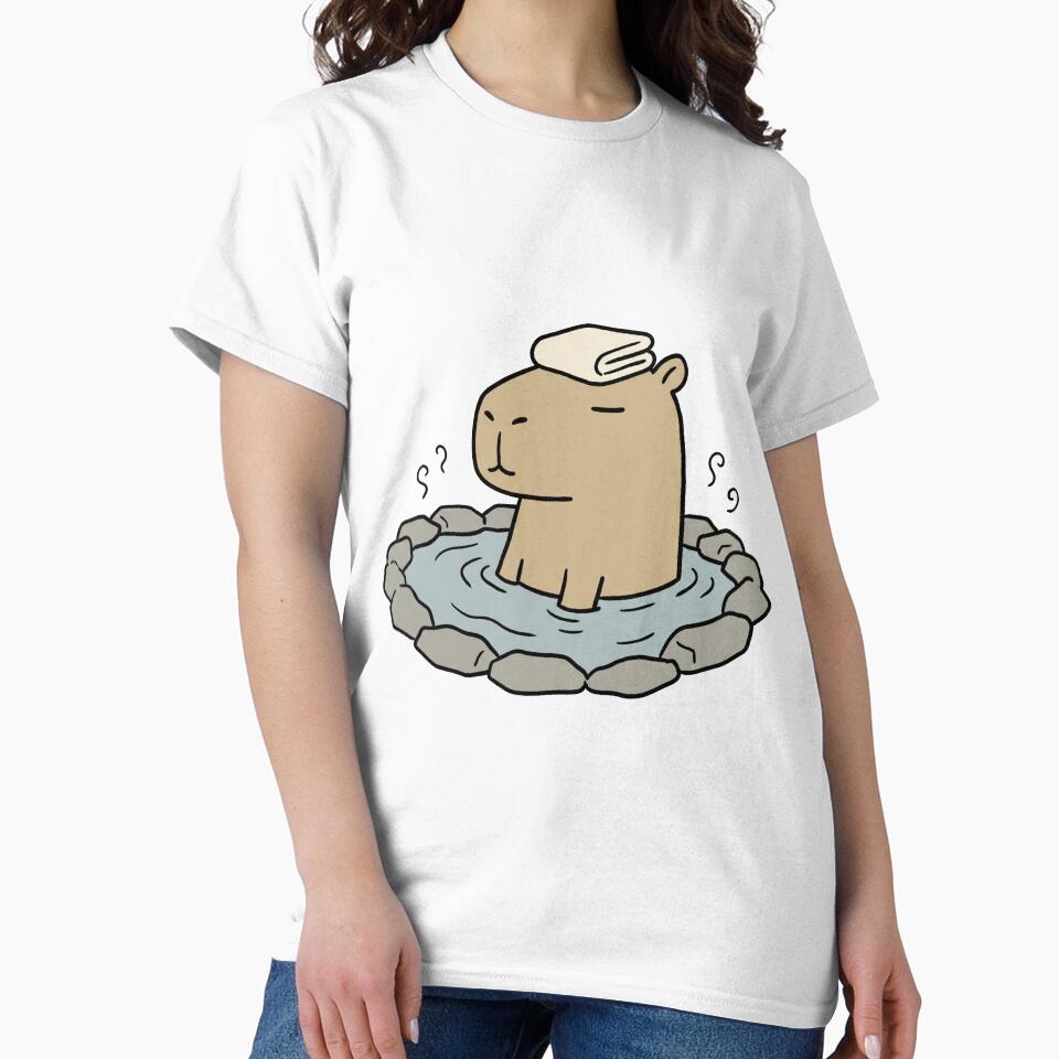 Zen Capybara Onsen - Chill Spa Day Aesthetic Sticker by 1434s