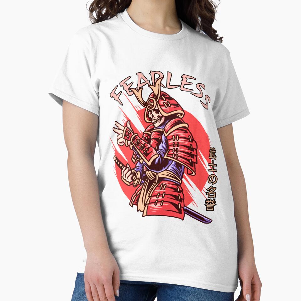 Fearless Japanese Skull Honor Samurai Anime Manga Otaku by Sanctum Cosmos