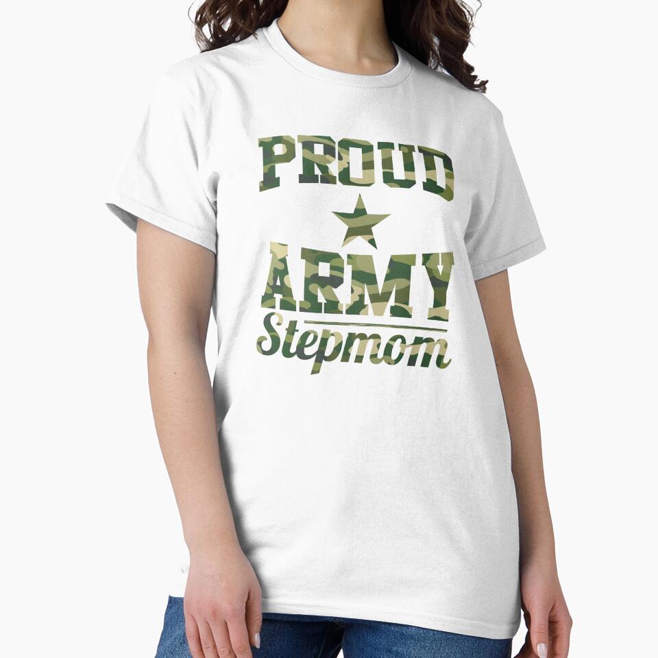 Proud Army Stepmom Army Mom Womens Mothers Day by haselshirt