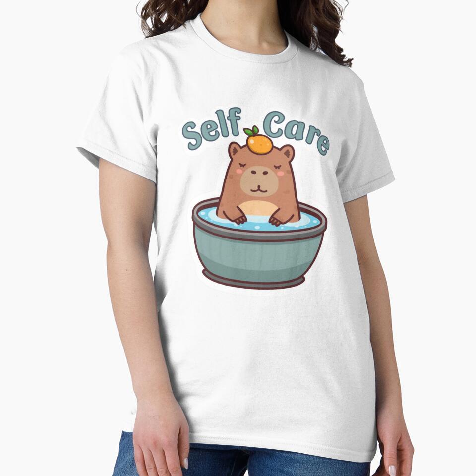 Self Care Capybara - Zen Meditating Animal Mental Health Sticker by The Silly Grumpy Society