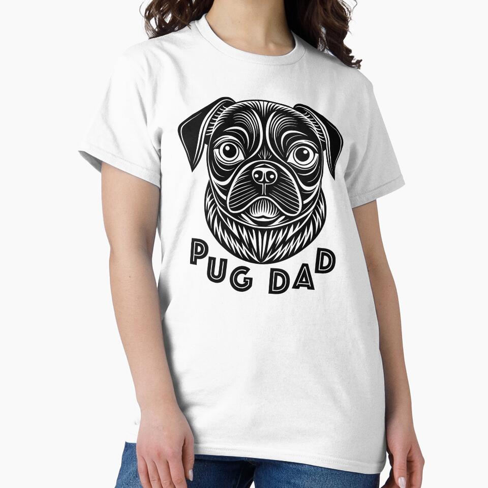 Pug dad t-shirt by ViiivaaDesignS