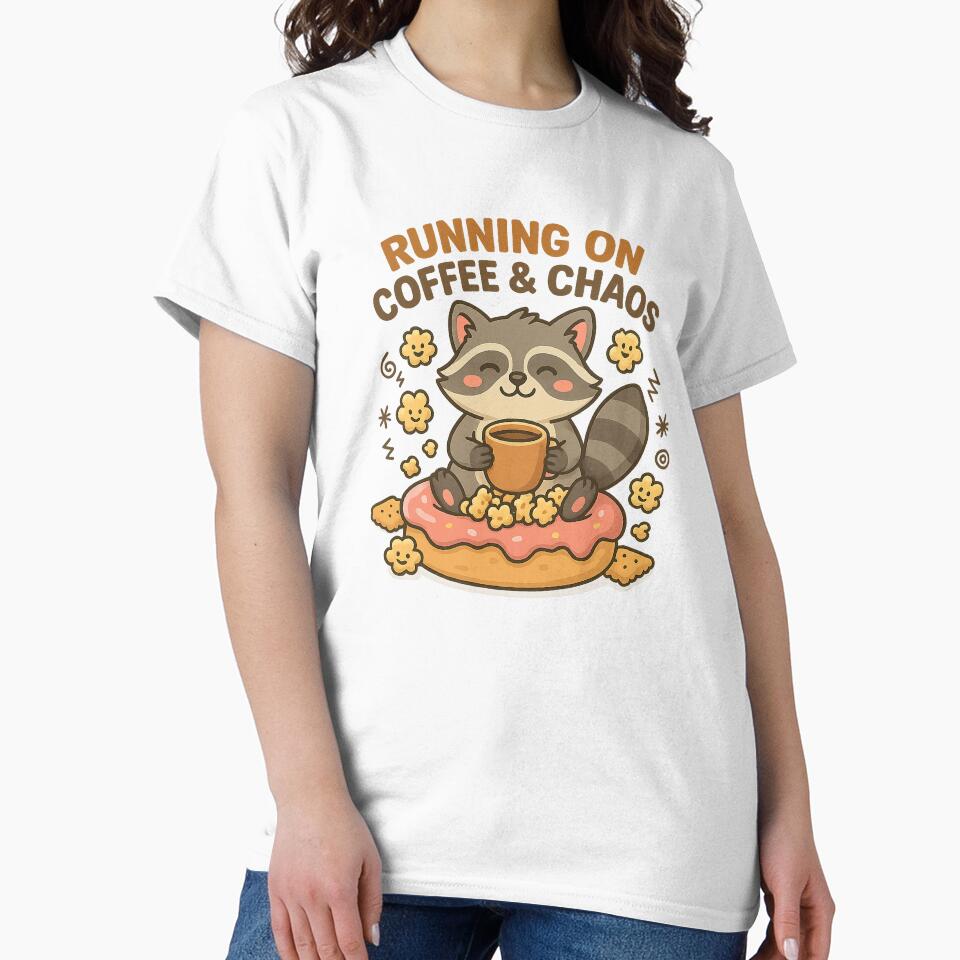 Running on Coffee & Chaos – Raccoon & Donut by SpectrumCreations