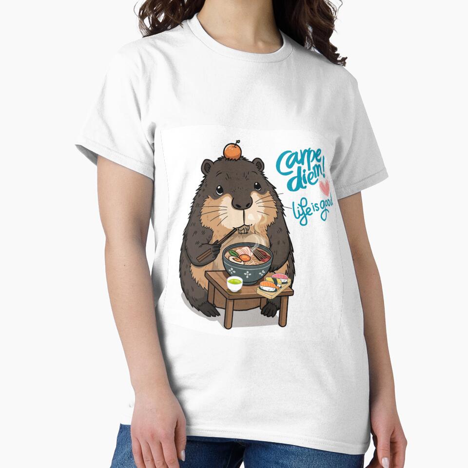 Cute Kawaii Capybara Ramen Sushi Life is Good by Hiya Future