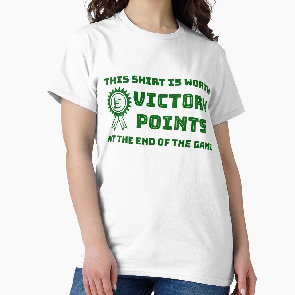 This Shirt is Worth 5 Victory Points at the End of the Game - Green by nerdyboardgamer