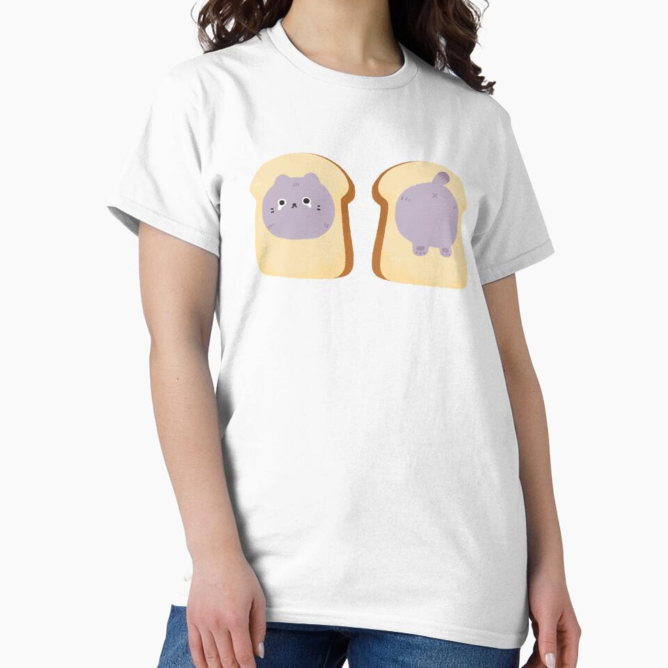 bun purple sad cat Neko Kitten Lover Funny Bread Baker by TNwandesignart
