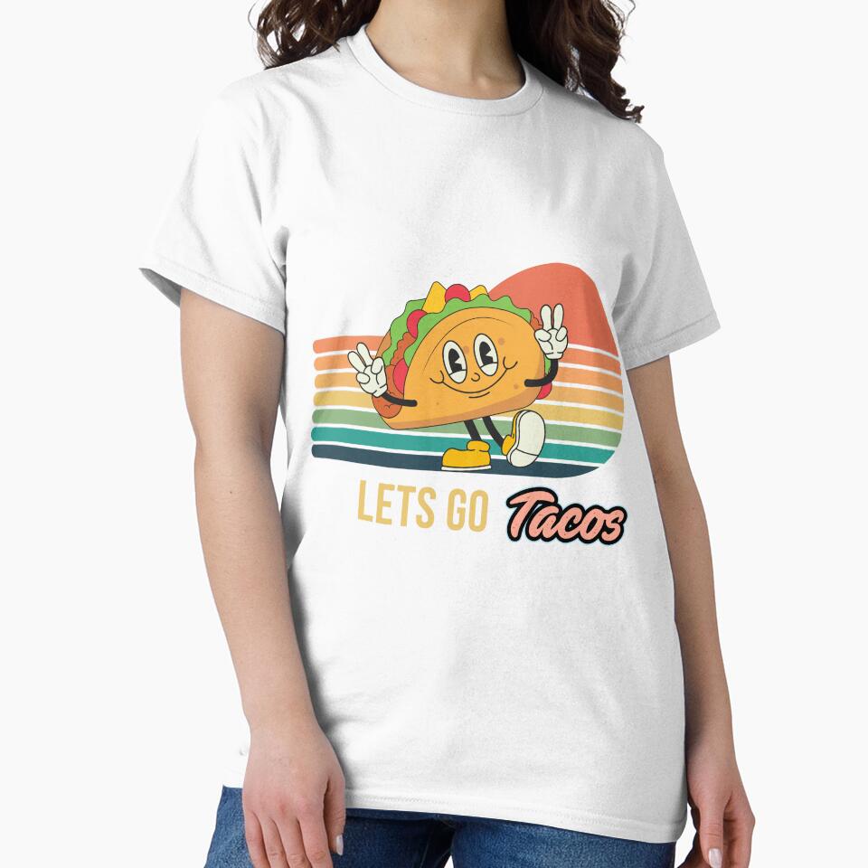 Let’s Go Tacos – Funny Dancing Taco Fiesta Tee by Homecrate01