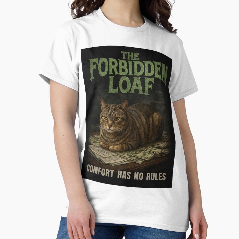 The Forbidden Loaf Funny Cat 90s Bootleg Rap Tee by catastrocat