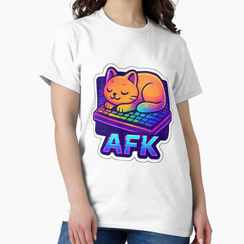 "AFK" Funny Gamer Cat Loaf Vector Sticker by catastrocat