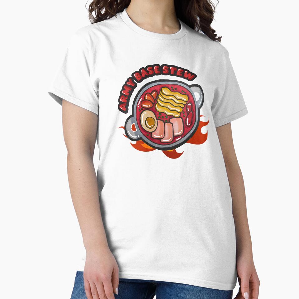 Spicy Korean Ramen Army Base Stew Hand Drawn Kawaii Doodle Art by lazypencil.art