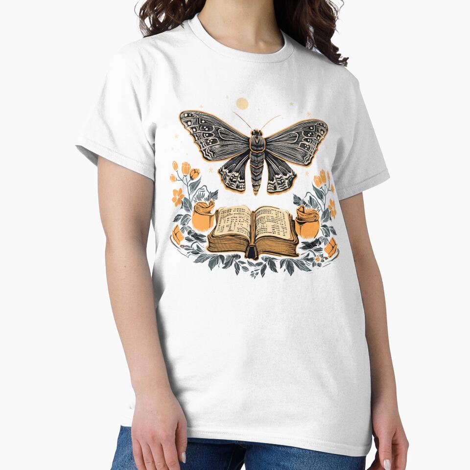 Moth With Magic Book Starry Night by CosyTeal