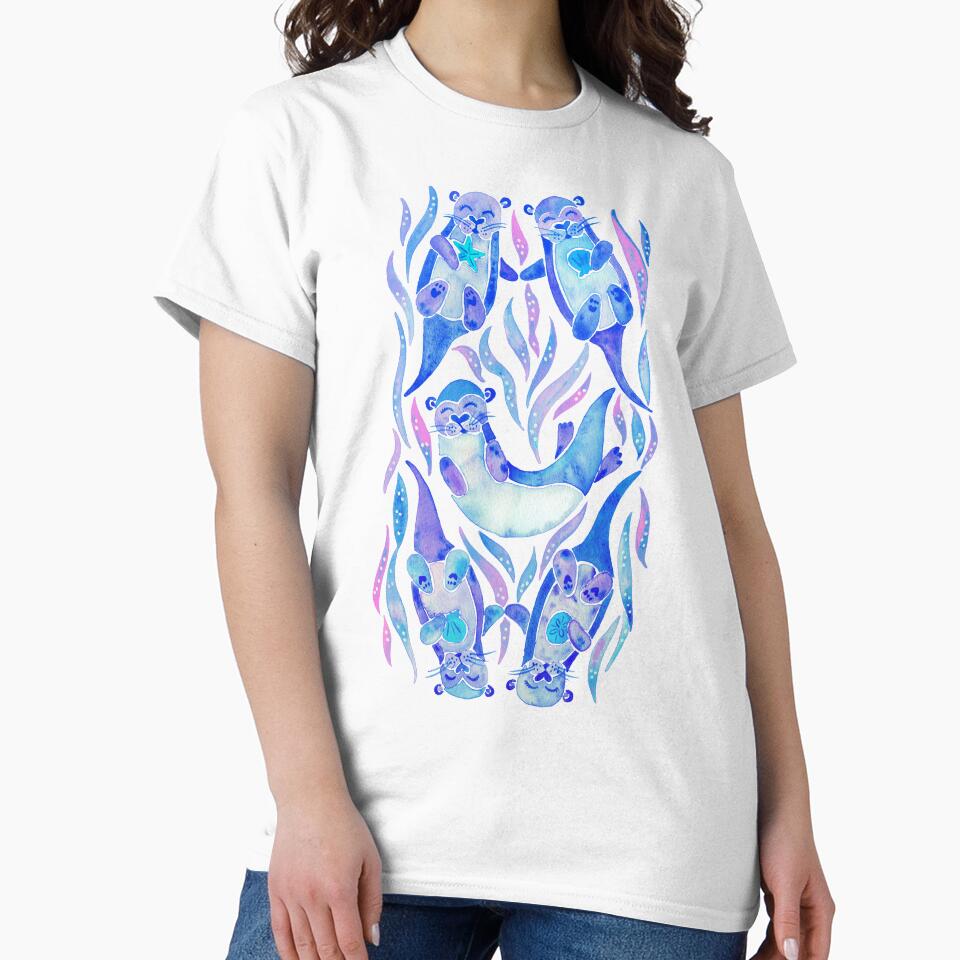 Five Otters – Indigo Ombré by Cat Coquillette