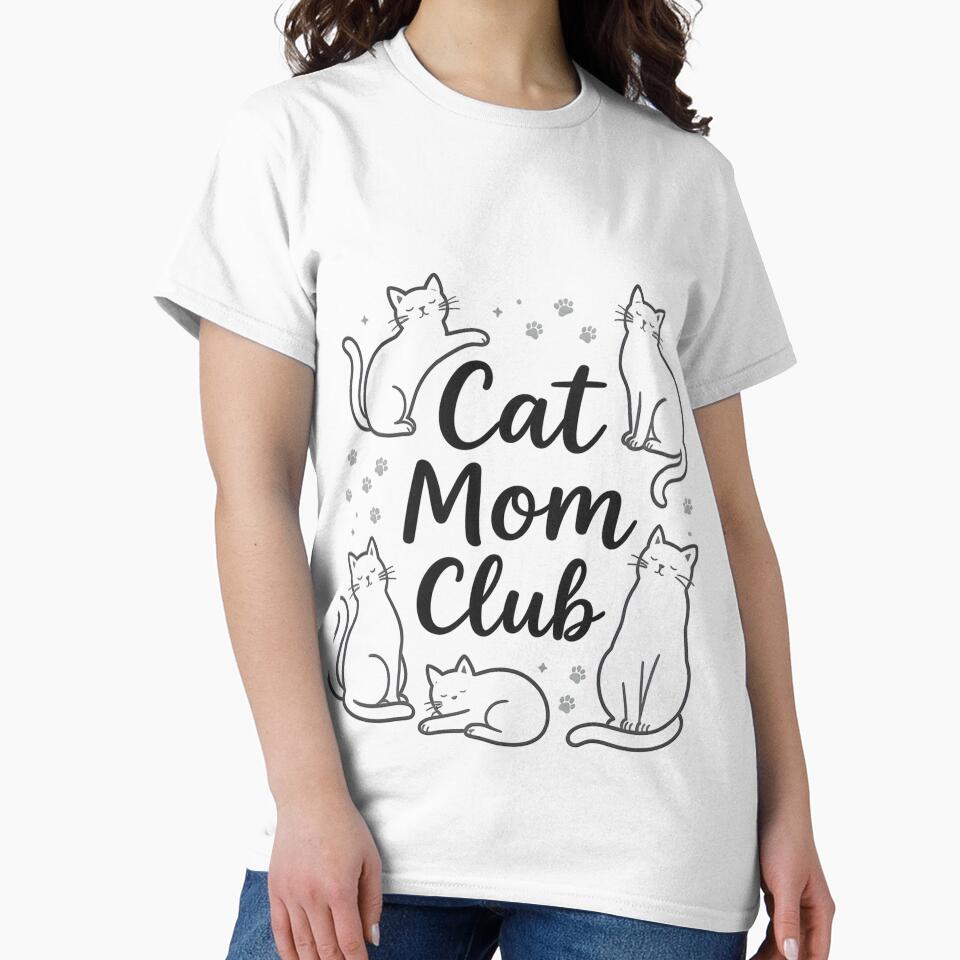 Cat Mom Club For Cat Lovers by Retro Rascals Co.