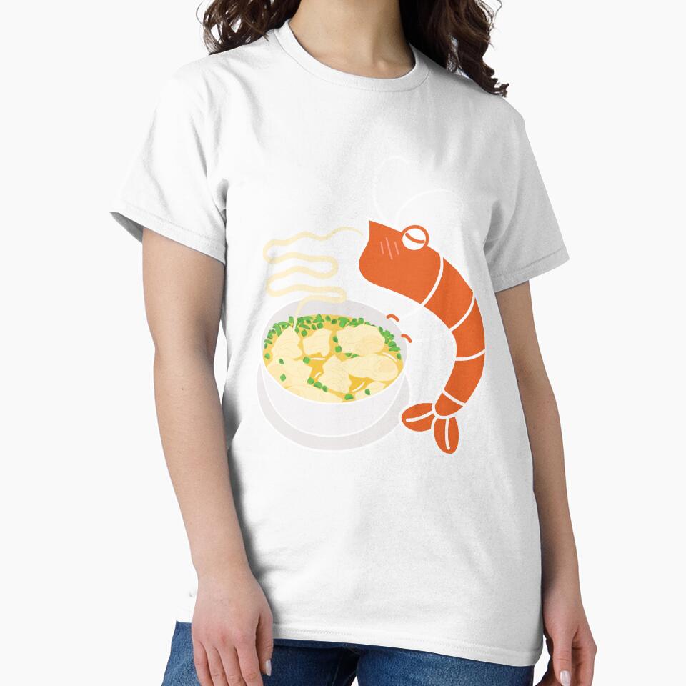 Funny Shrimp and Chinese shrimp Wonton Soup by Lulupainting