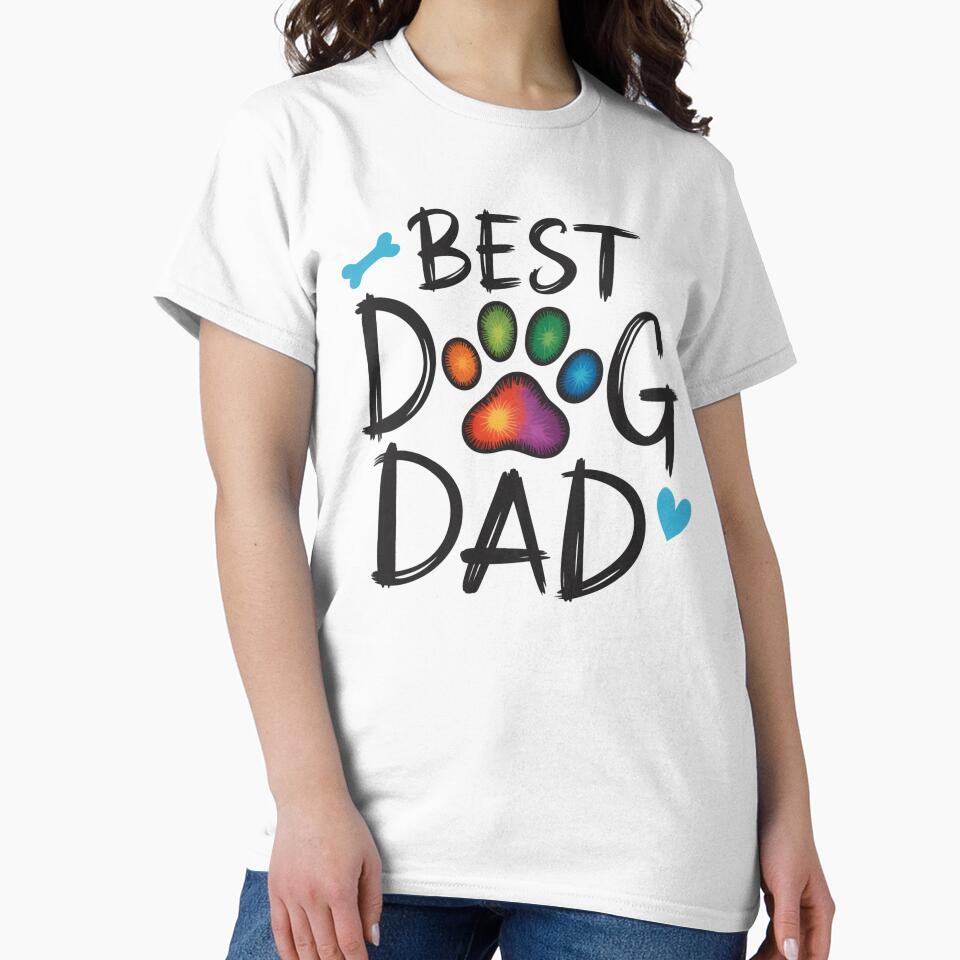 Best Dog Dad Paw Print by Odd Culture Supply