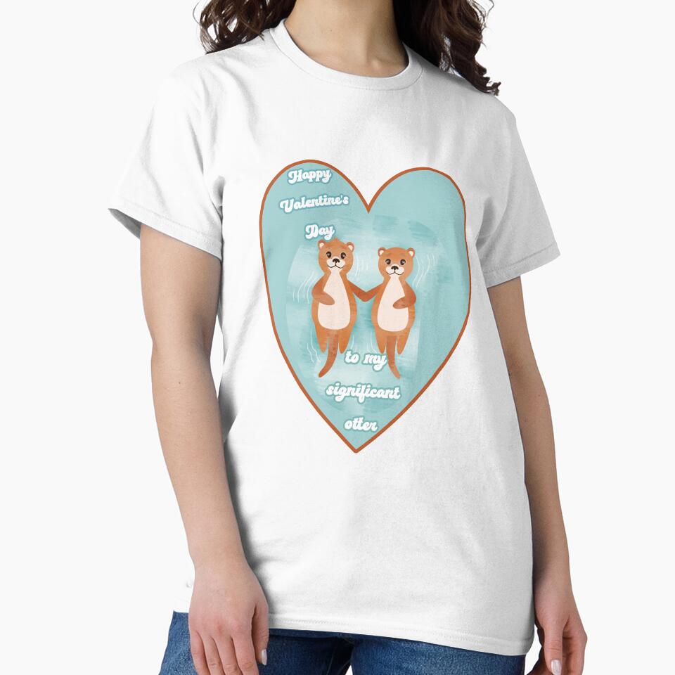 Happy Valentine's Day to my significant otter! Super Sweet Otters Holding Hands by JoyOfHopeStore