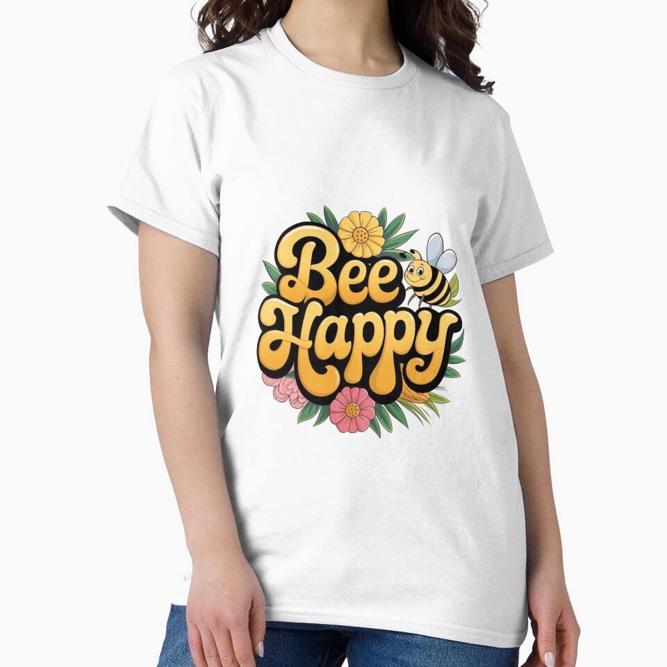 Bee Happy Floral Buzz by Furbulous Faces