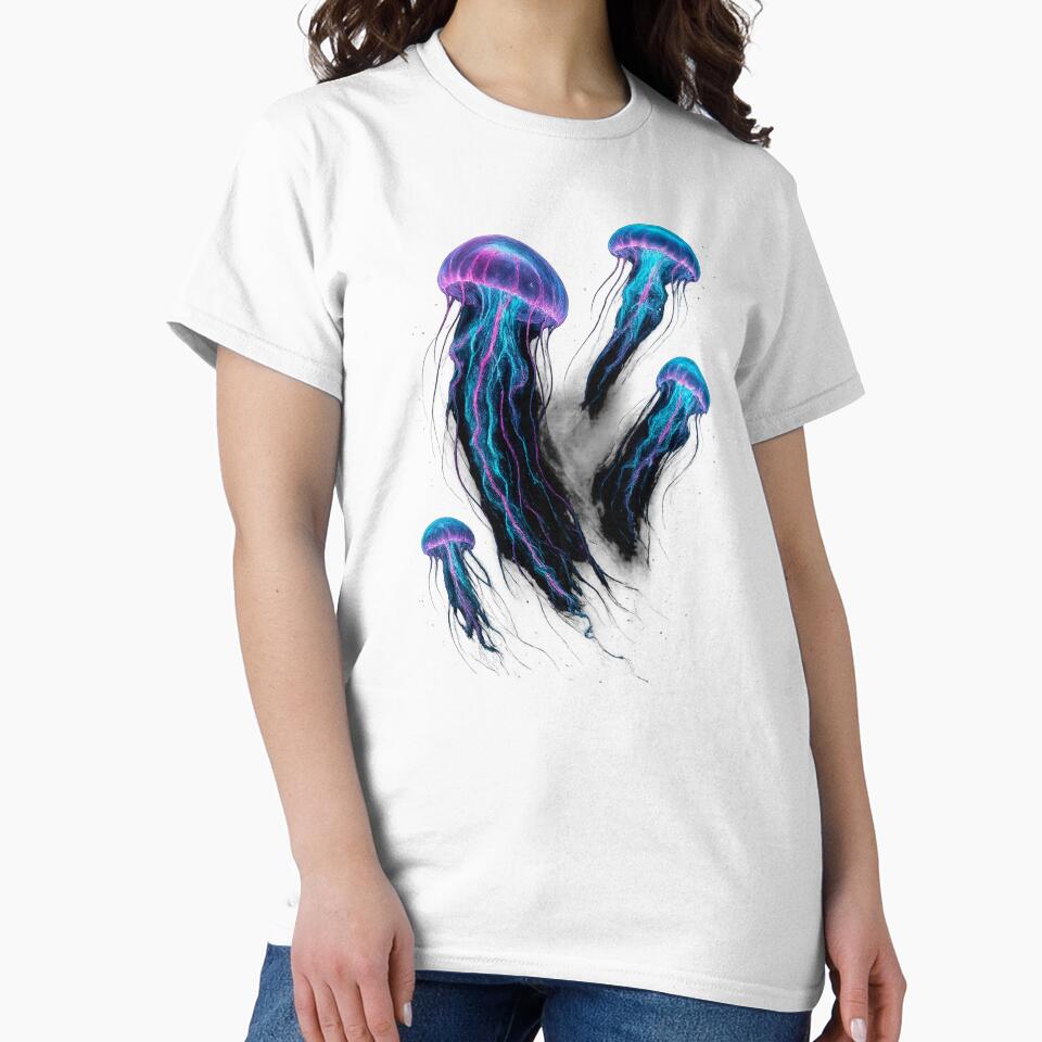 Cyberpunk Jellyfish – Neon Ocean Glow by Napini