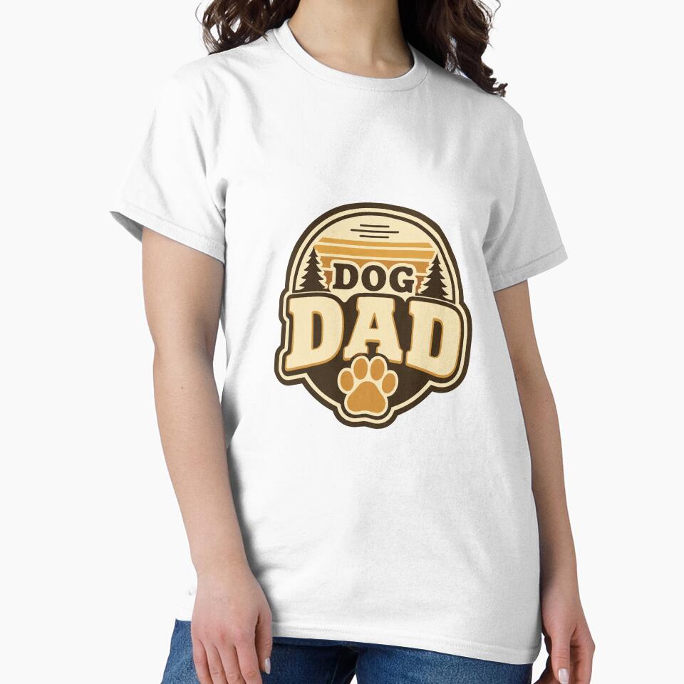 Retro Dog Dad Paw Print Father's Day Gift by Peak Pop Studio.