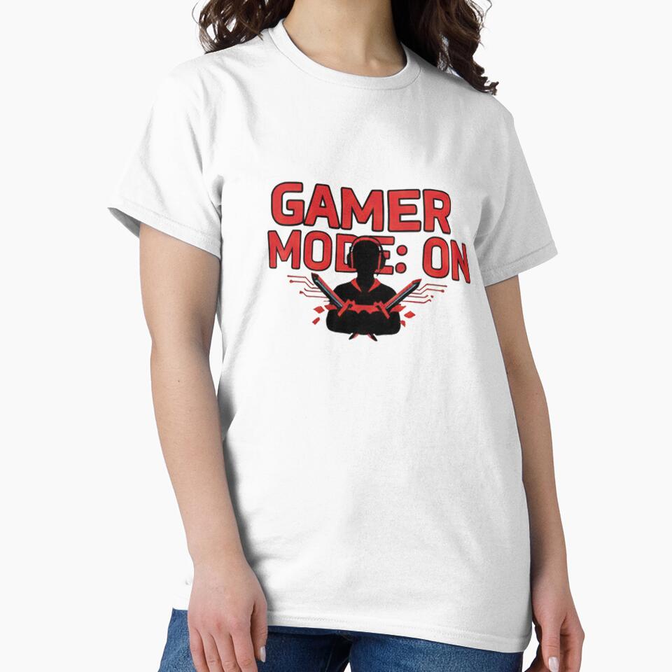 Gamer Mode: On - Red & Black Competitive Gaming Design by MESSY-MIND