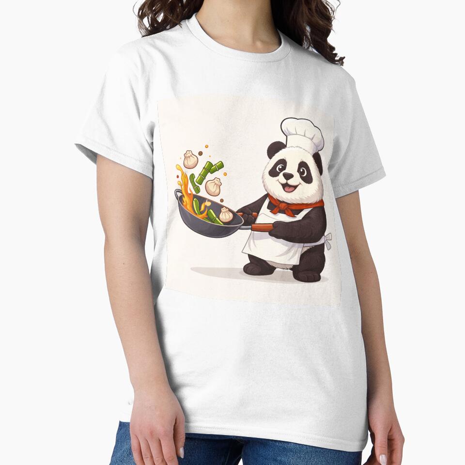 Cute Panda Chef Cooking Bamboo Dumplings – Funny Foodie Panda Design by snaperos
