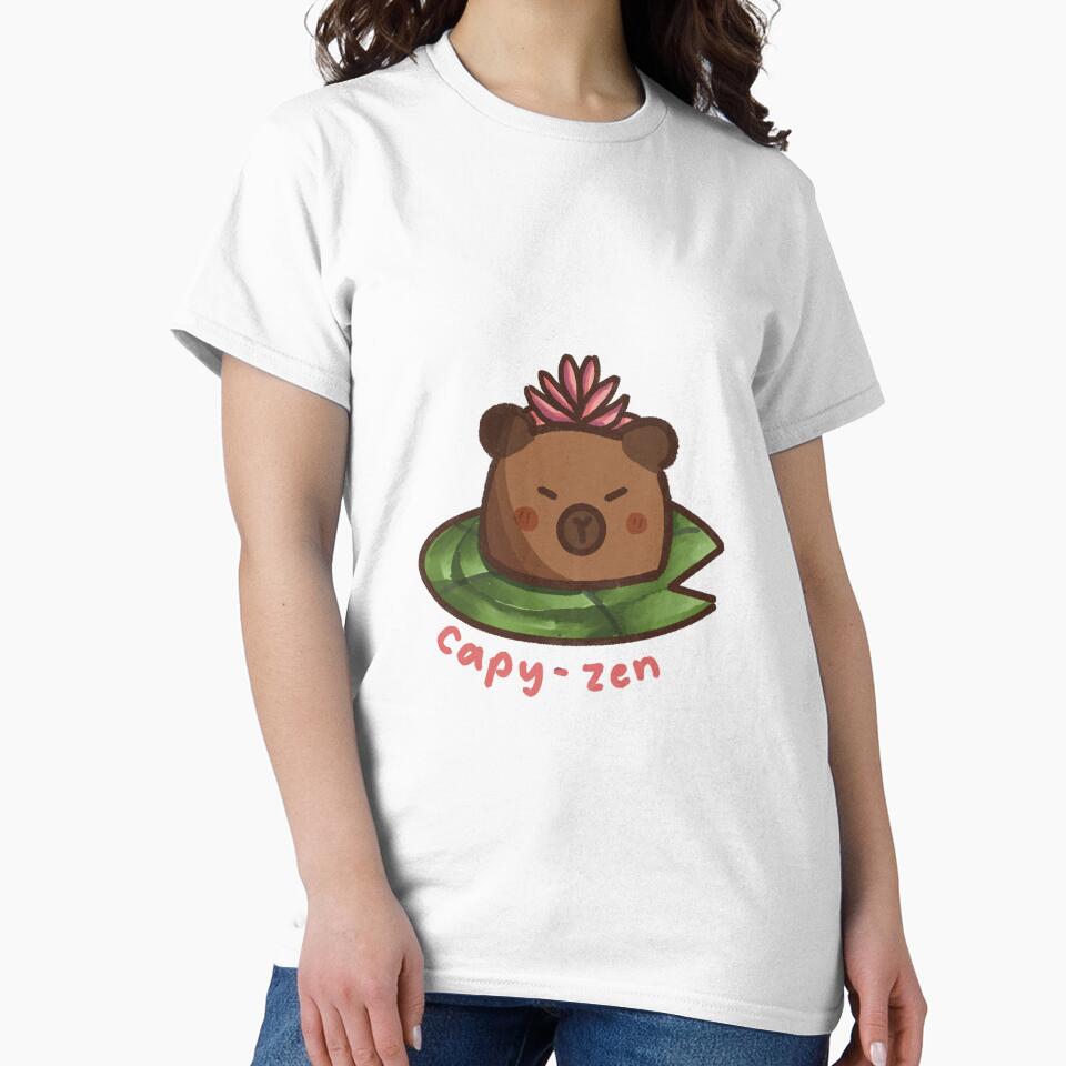 Zen Capybara Lotus Lilypad by YanxiArts