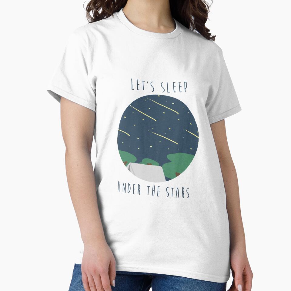 Adventure Camping - Let's Sleep Under The Stars - Dark Text Version by WordvineMedia