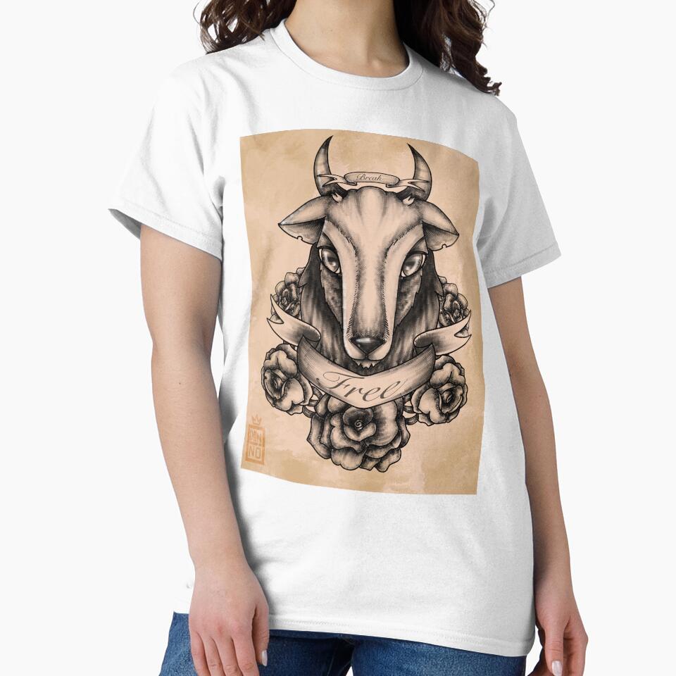 Break Free- goat head tattoo design by Ghoul.Inkz