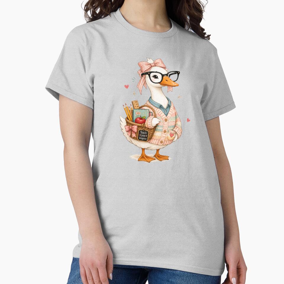 Cute Teacher Goose Back To School Aesthetic by Cute & Sassy Custom Gifting Boutiques