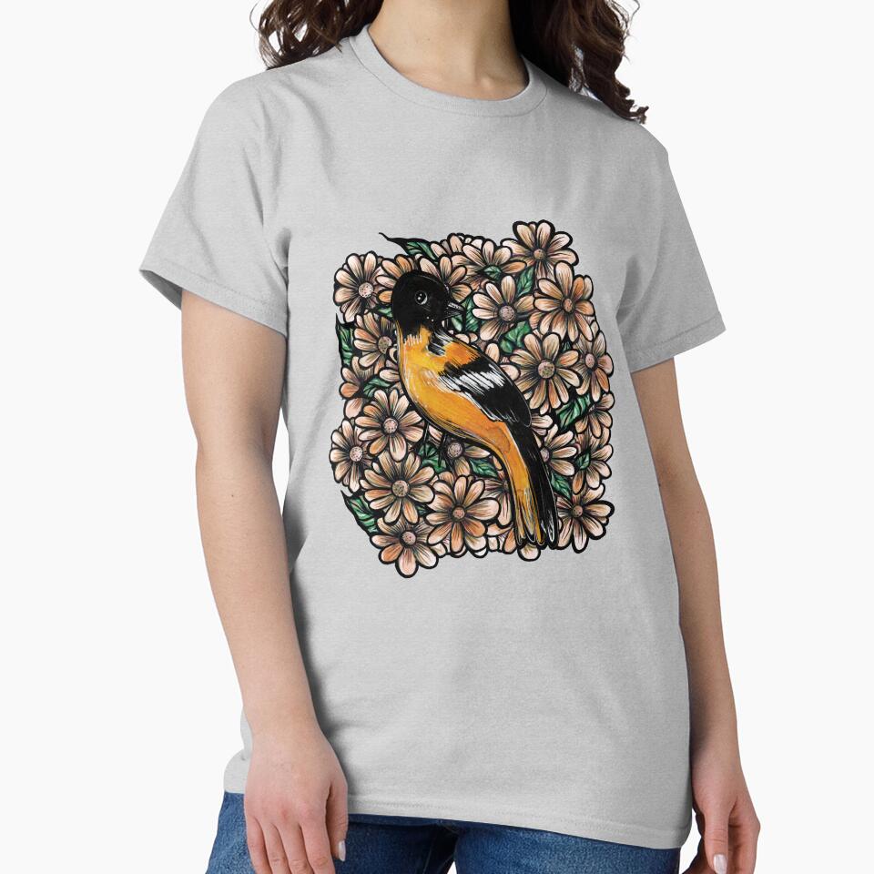 Oriole Art Bird Nerd designs by FrictionMaxxing