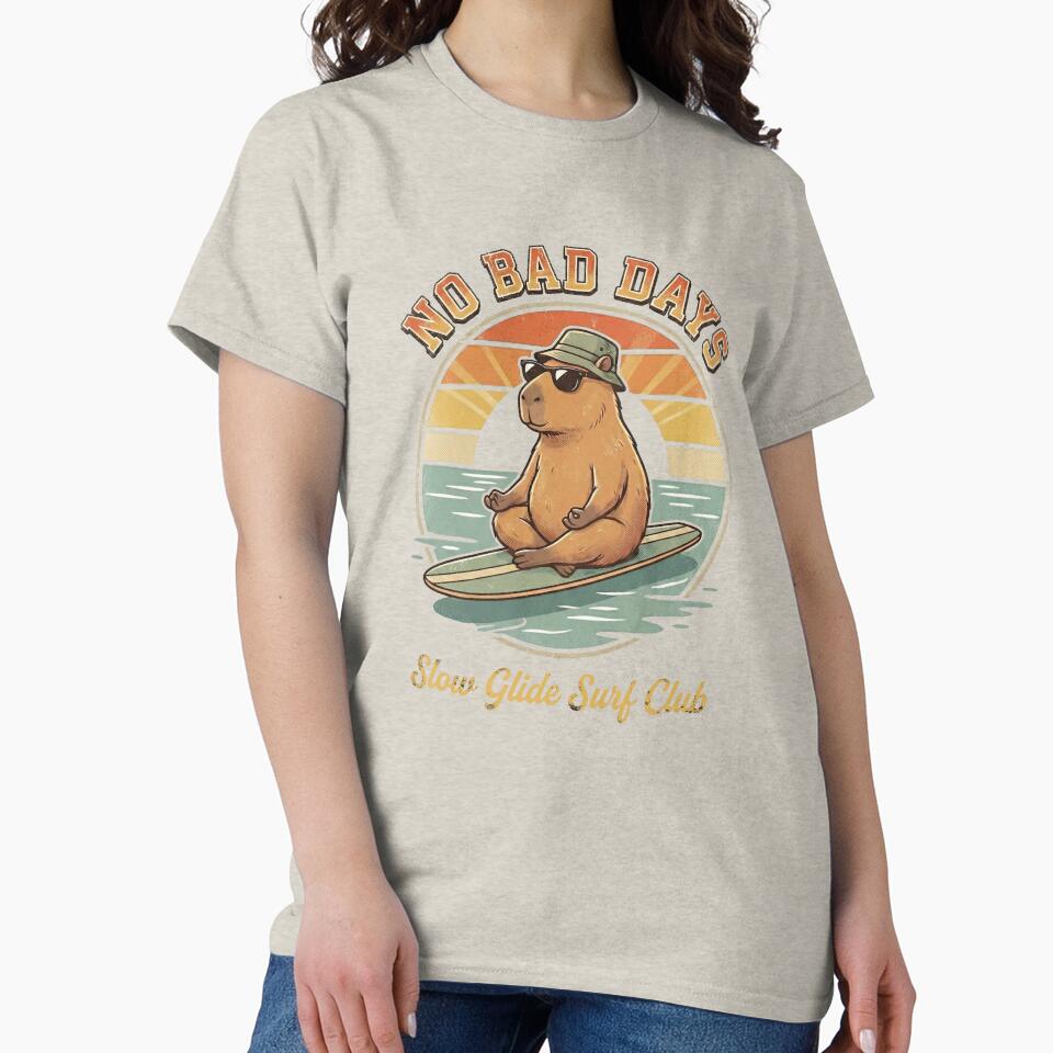 Chill Capybara Surfer Vintage Retro Surf Club by AdyKurniawan