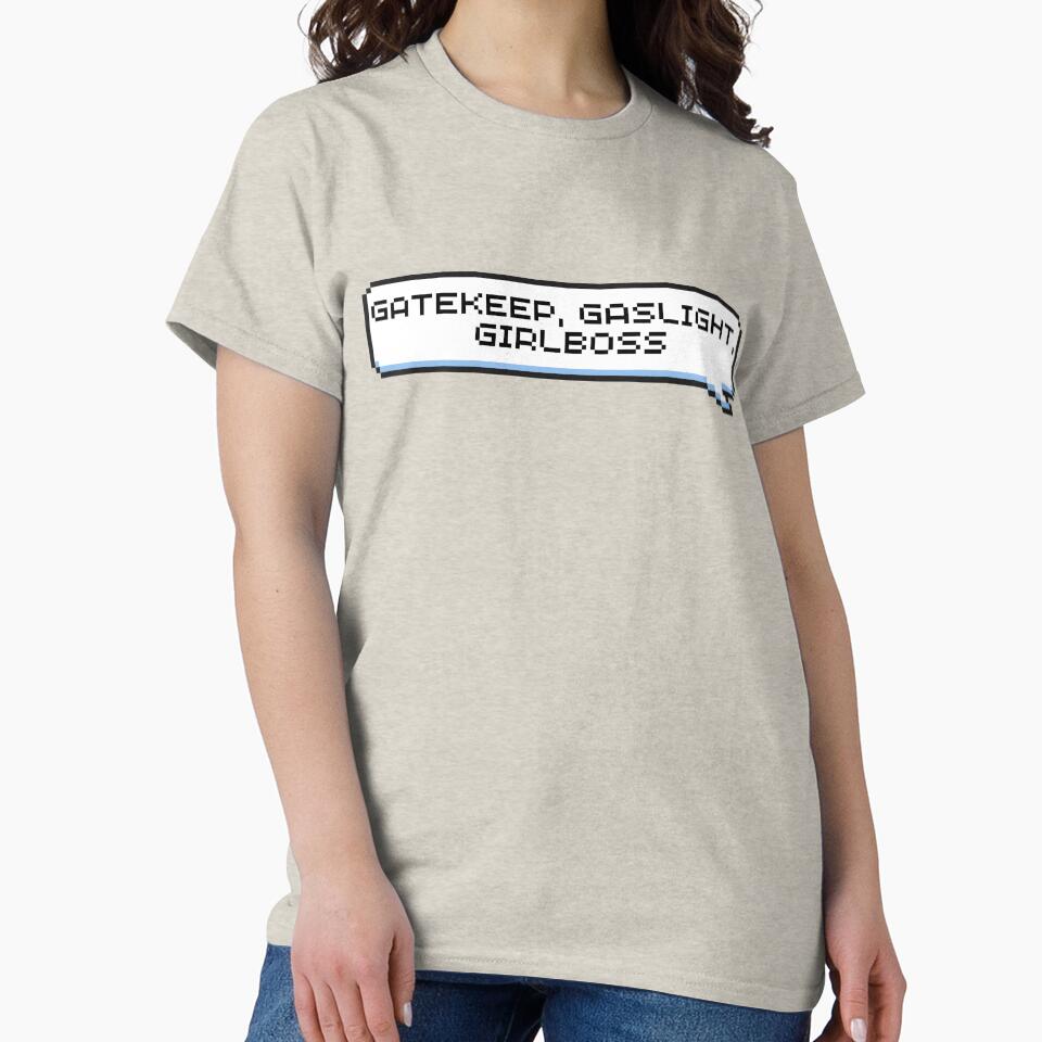 Gatekeep, Gaslight, Girlboss Sticker by Potato Quality Prints