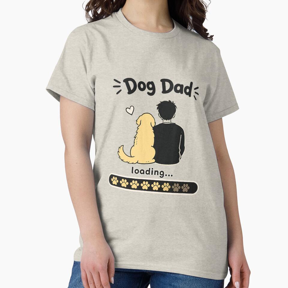 Minimalist Dog Dad Loading Golden Retriever Kawaii sticker by Ashley critters