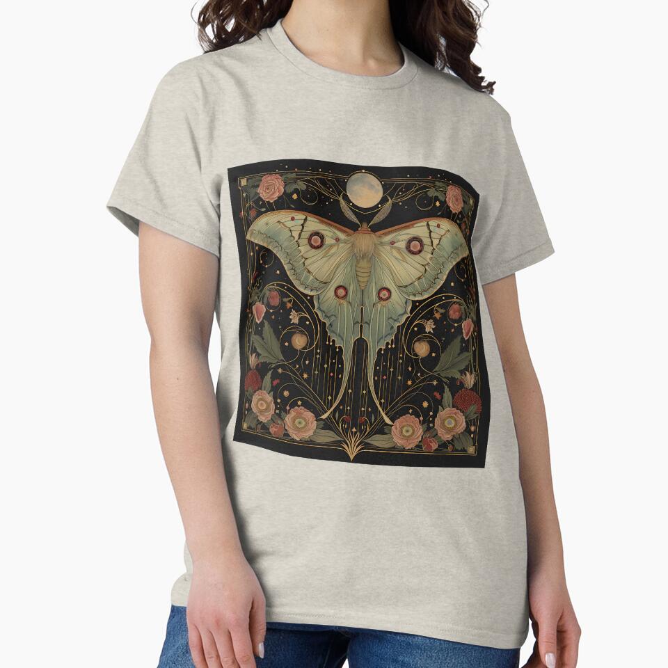 Luna moth night butterfly dark goth fairy garden by Fantasy Cache