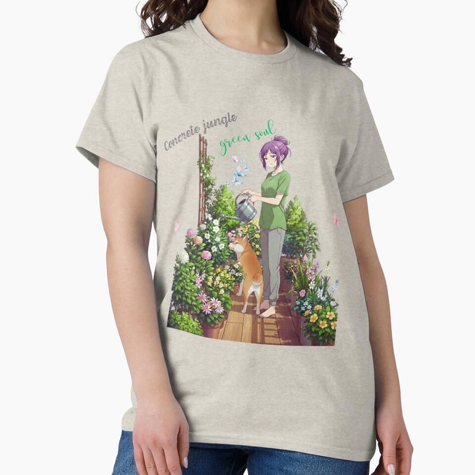 Concrete Jungle, Green Soul – Urban Gardening Anime Girl & Dog by DailyStruggleCo