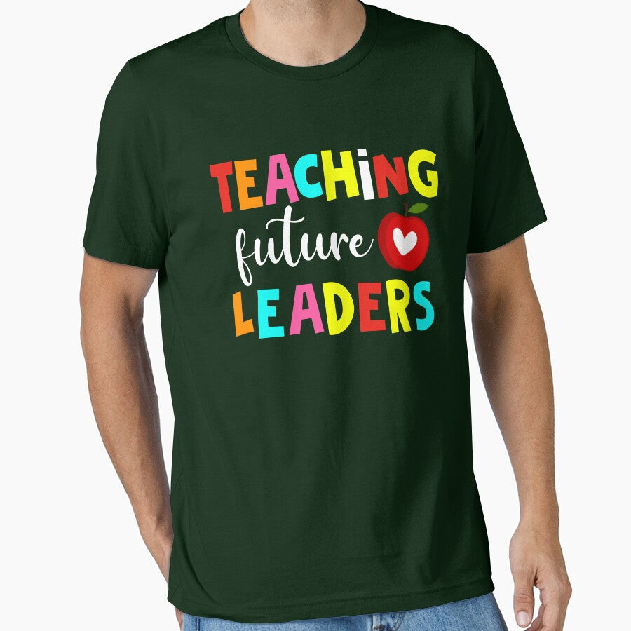 Teaching Future Leaders Colorful Teacher Quote Art by teeperfect