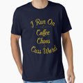 run on coffee chaos and cuss words shirt funny quote saying humor gift for runners by 96design